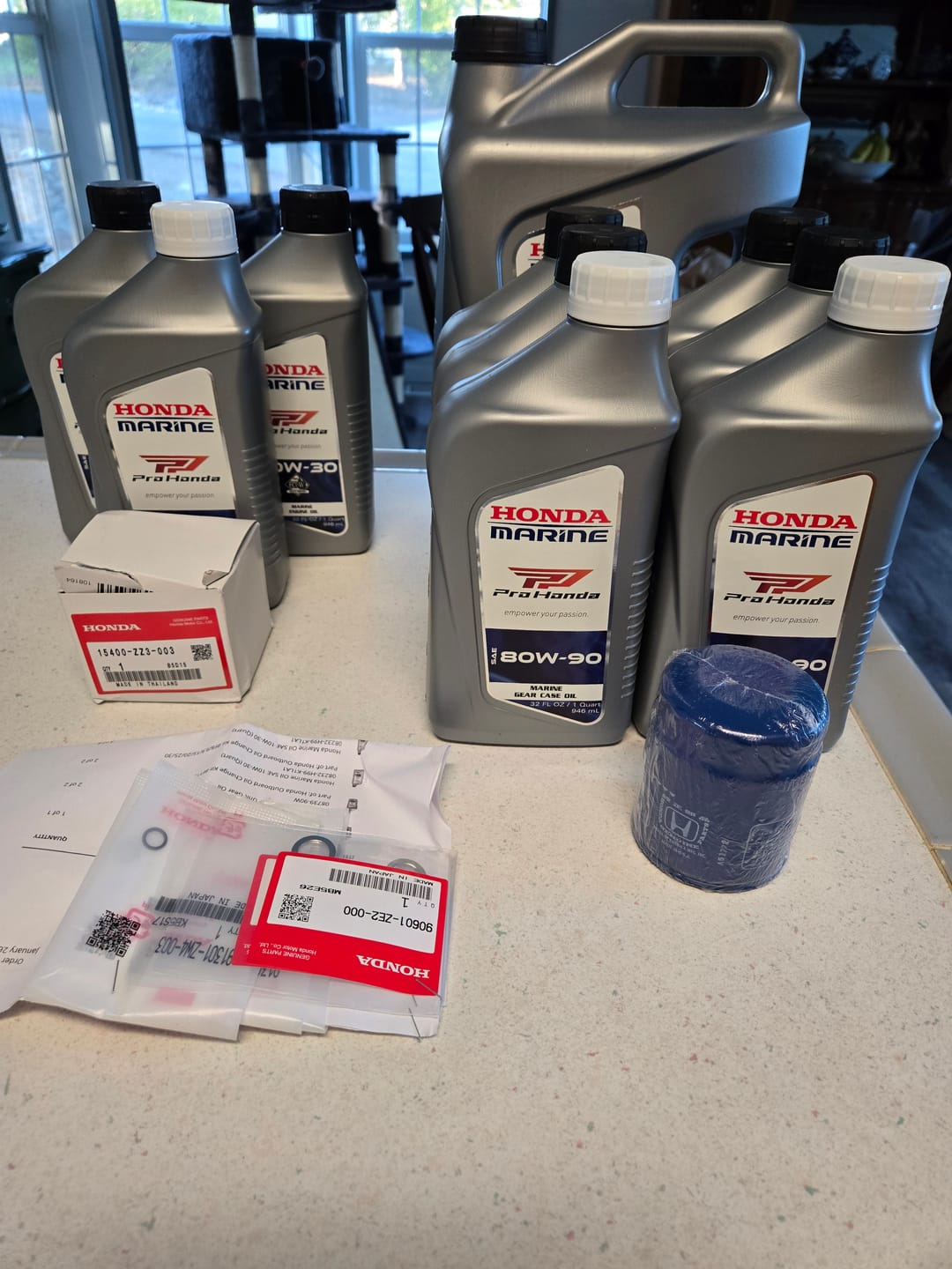 Customer photo review of Honda Marine Oil SAE 10W-30 (Quart)