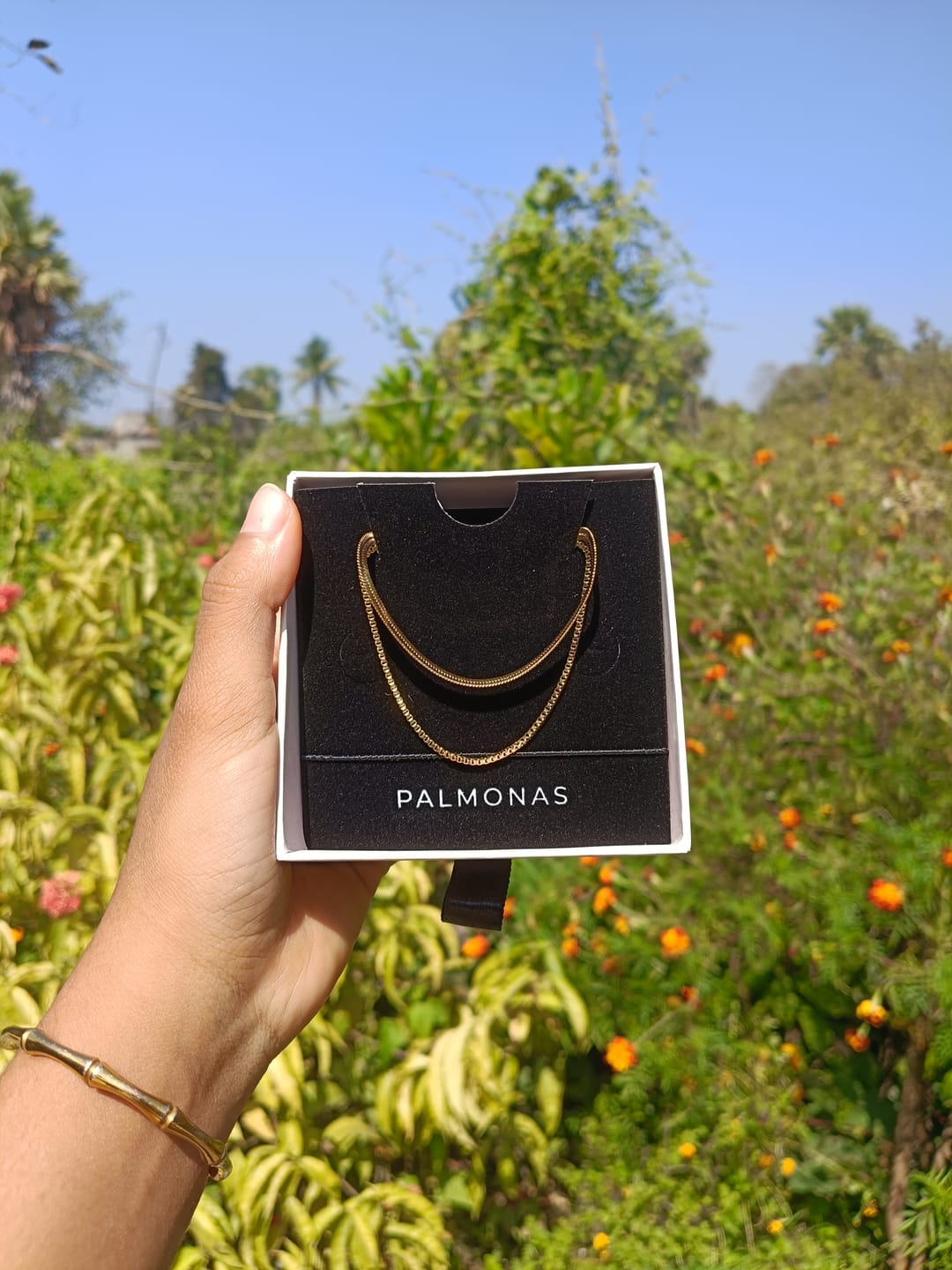 Customer photo review of Double Chain Delight Necklace