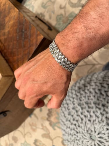 Customer photo review of Sterling Silver Armor Bracelet