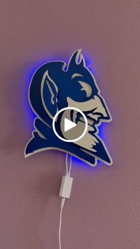 Customer video review of Duke Blue Devil Mascot 3D Vintage Metal Wall Art
