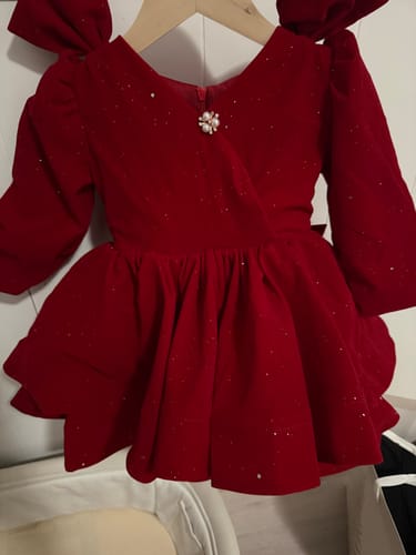 Customer photo review of Christmas Dress Elegant Baby Girl  Dress  Girl Dress Toddler Birthday Dress