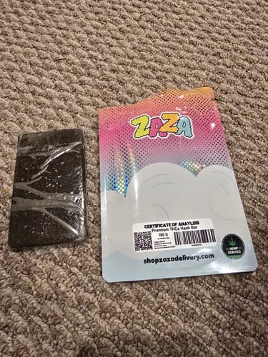 Customer photo review of Premium THCa Hash Bar - 100g