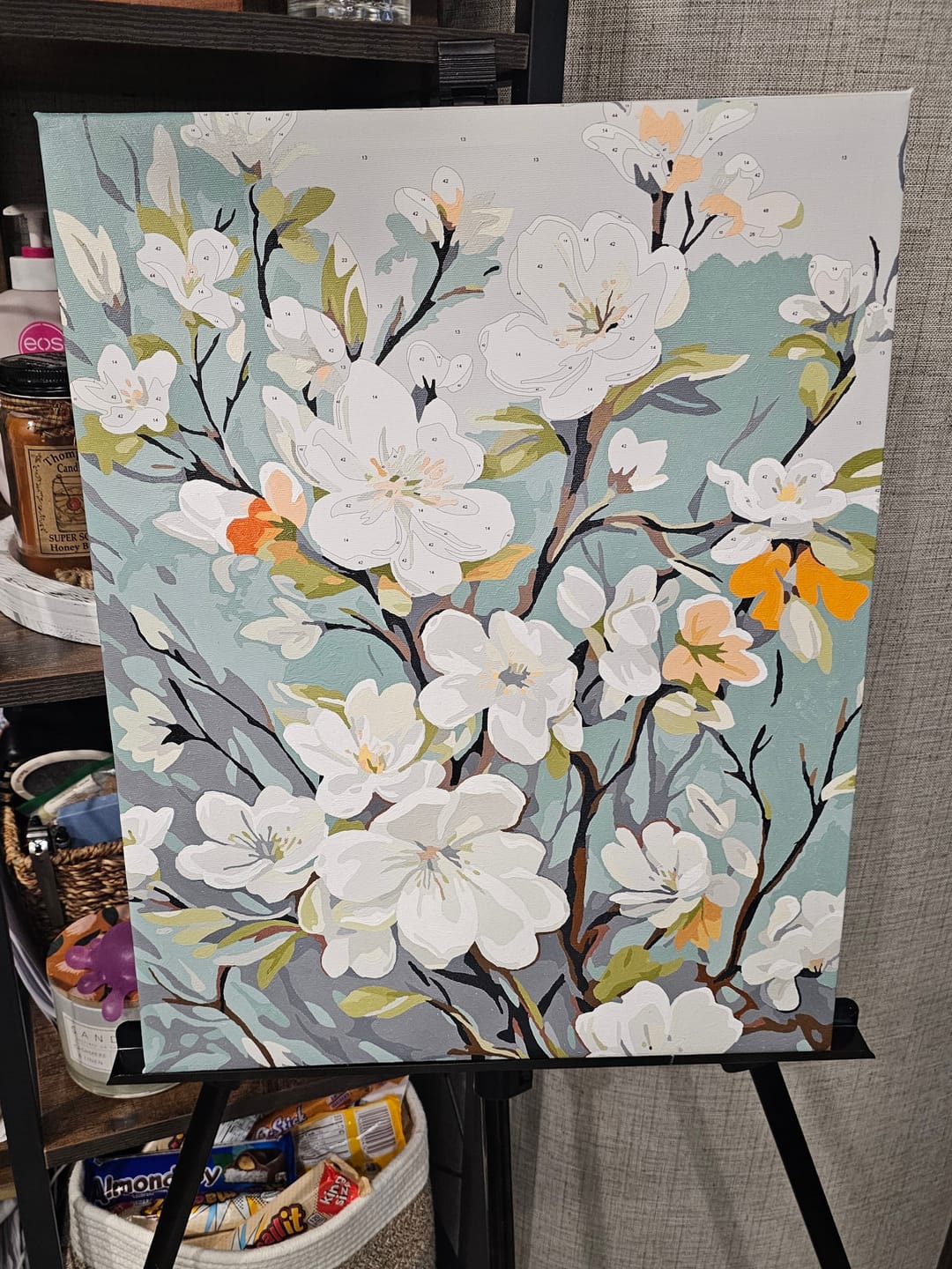 Customer photo review of Adjustable Artist Easel