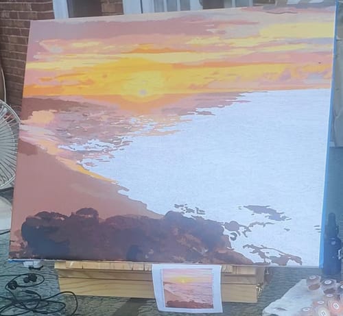 Customer photo review of Custom Landscape Paint By Numbers