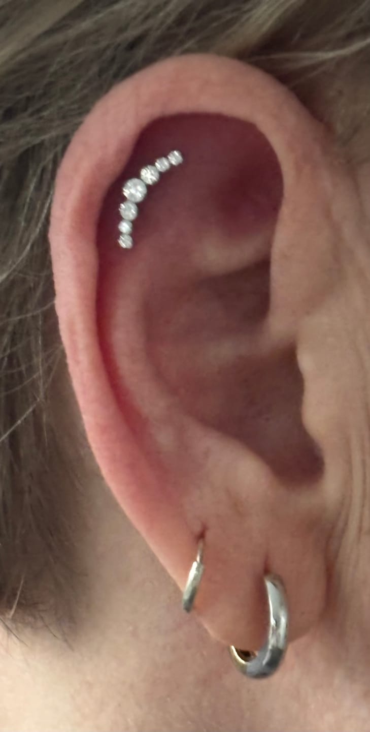Customer photo review of Line Piercing | Titan