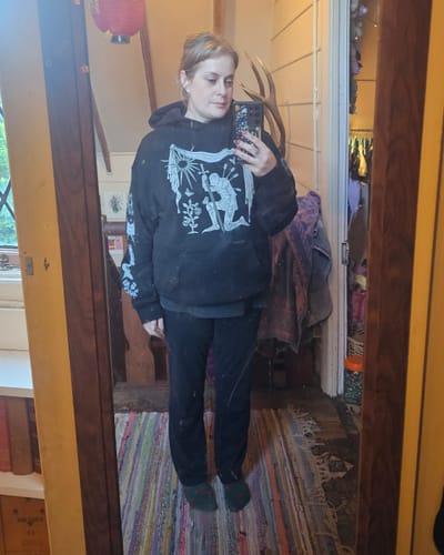 Customer photo review of Kneeling Knight Hoodie