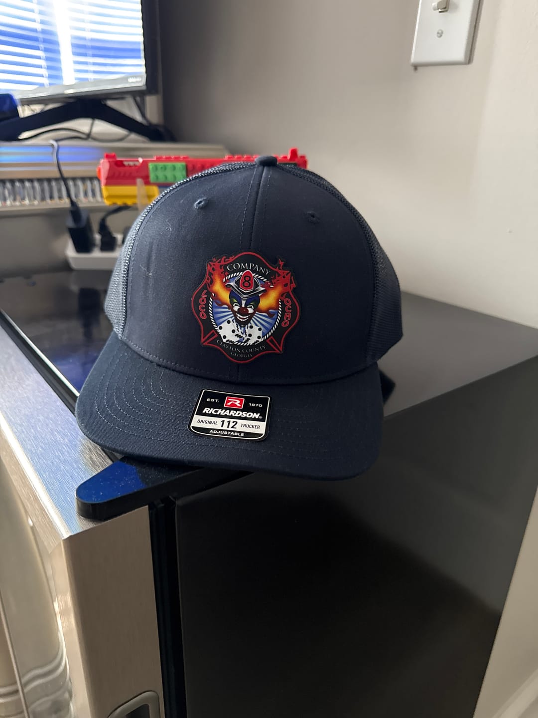 Customer photo review of Full Color Maltese Leather Patch Hat