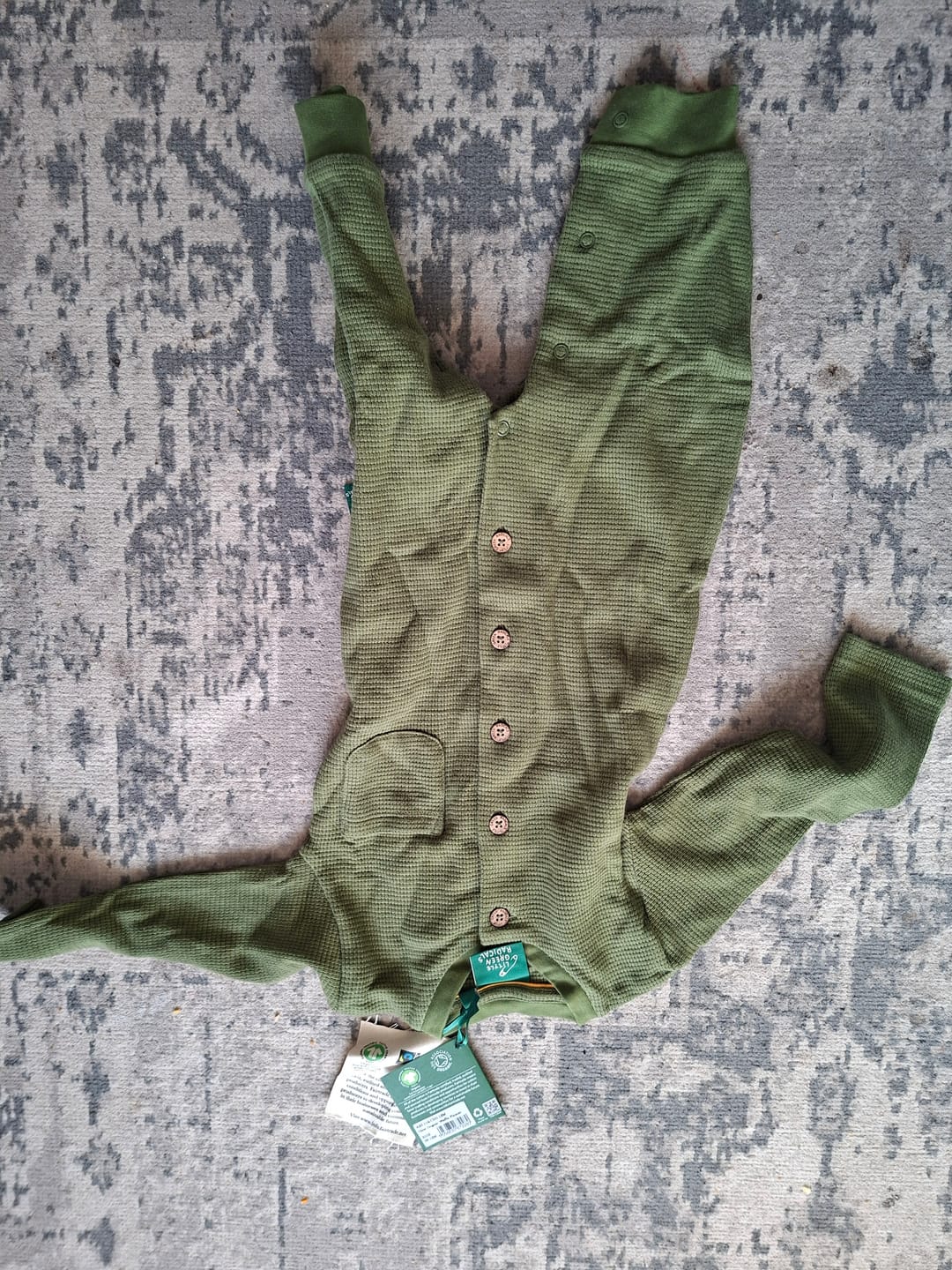Customer photo review of Chive Organic Waffle Playsuit