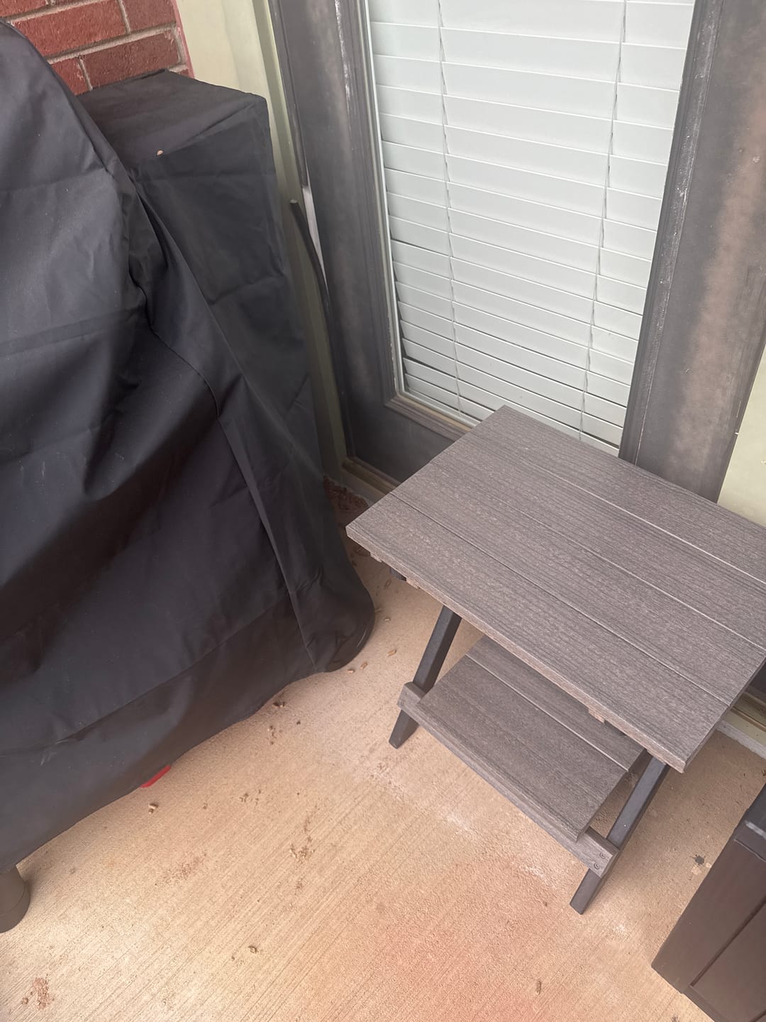 Customer photo review of Folding Side Table w/ Removable Serving Tray - Ships Fully Assembled