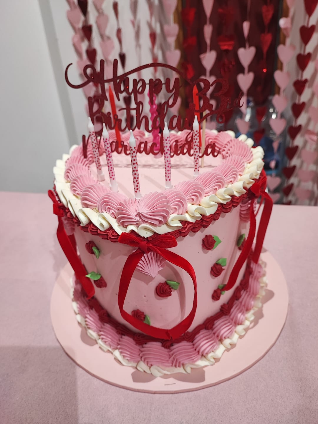Customer photo review of Valentine's Vintage Heart Cake