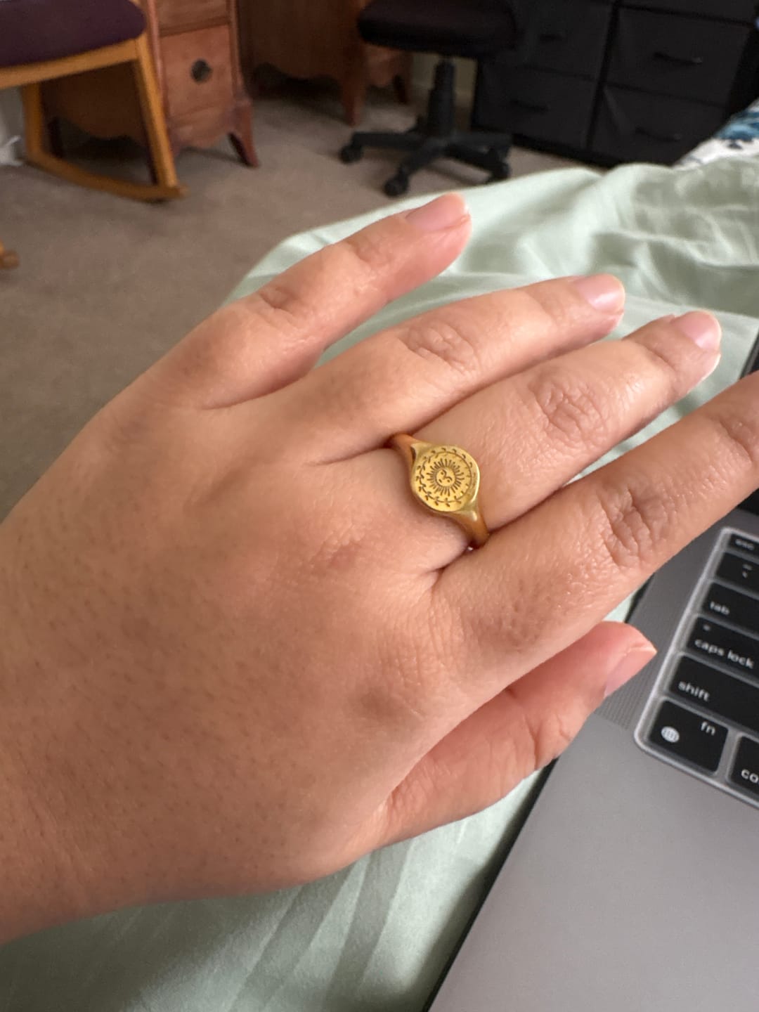 Customer photo review of Summer Solstice Gold Ring