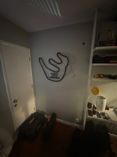 Customer photo review of Your Custom Race Track Metal Wall Art Service