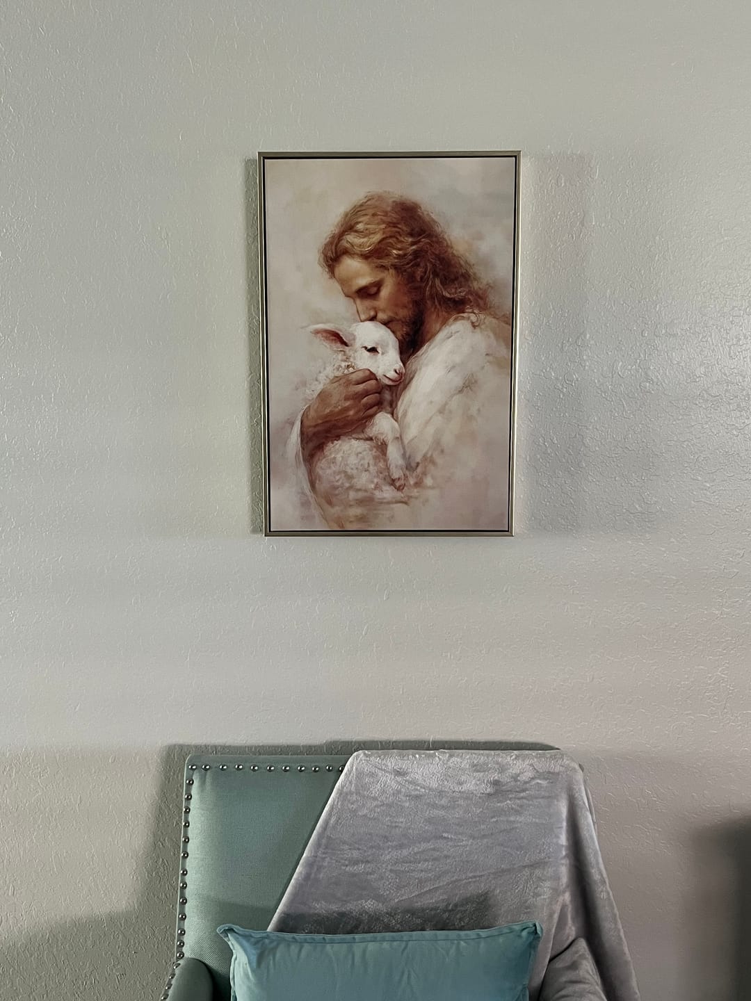 Customer photo review of The Good Shepherd – Jesus with Lamb Wall Art Canvas
