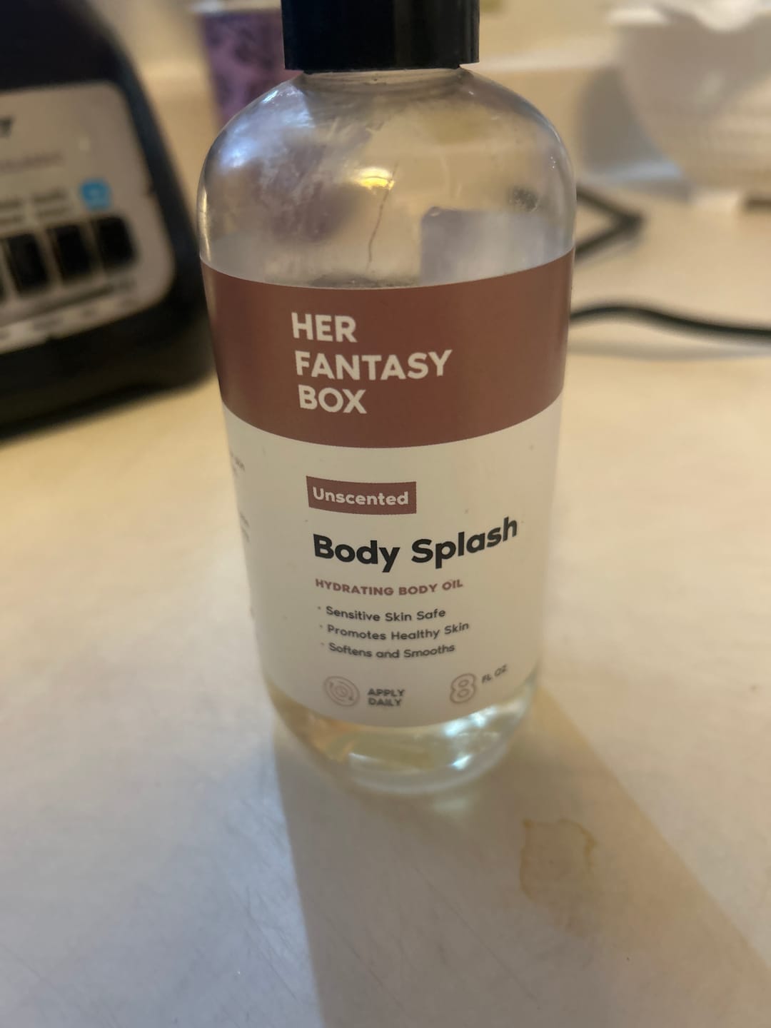 Customer photo review of Body Splash - Skin Smoothing Body Oil (Unscented)