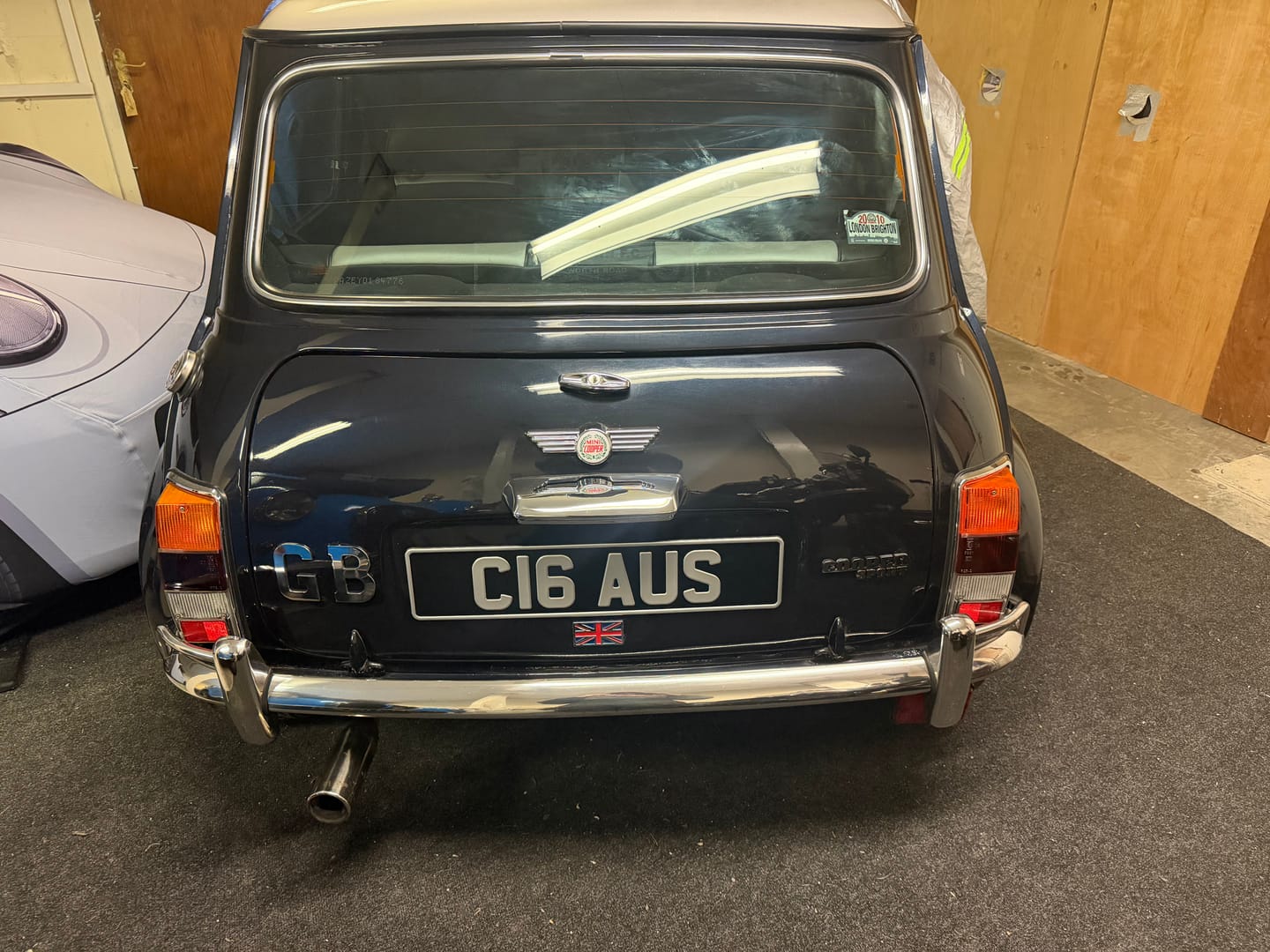 Customer photo review of Classic Oblong Metal Pressed Number Plate - 520mm x 111mm