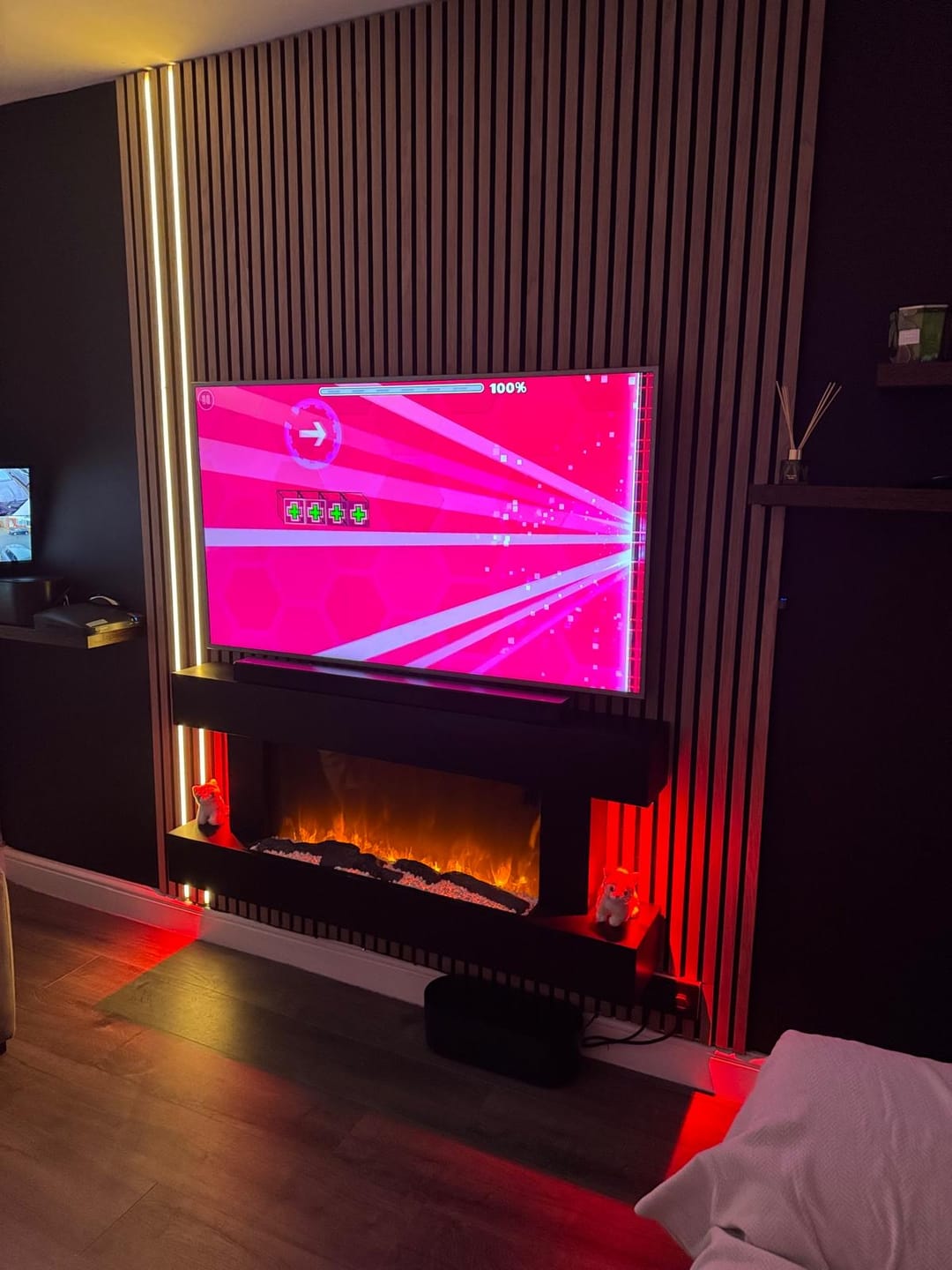 Customer photo review of Acoustic Slat Wall Panel - Walnut