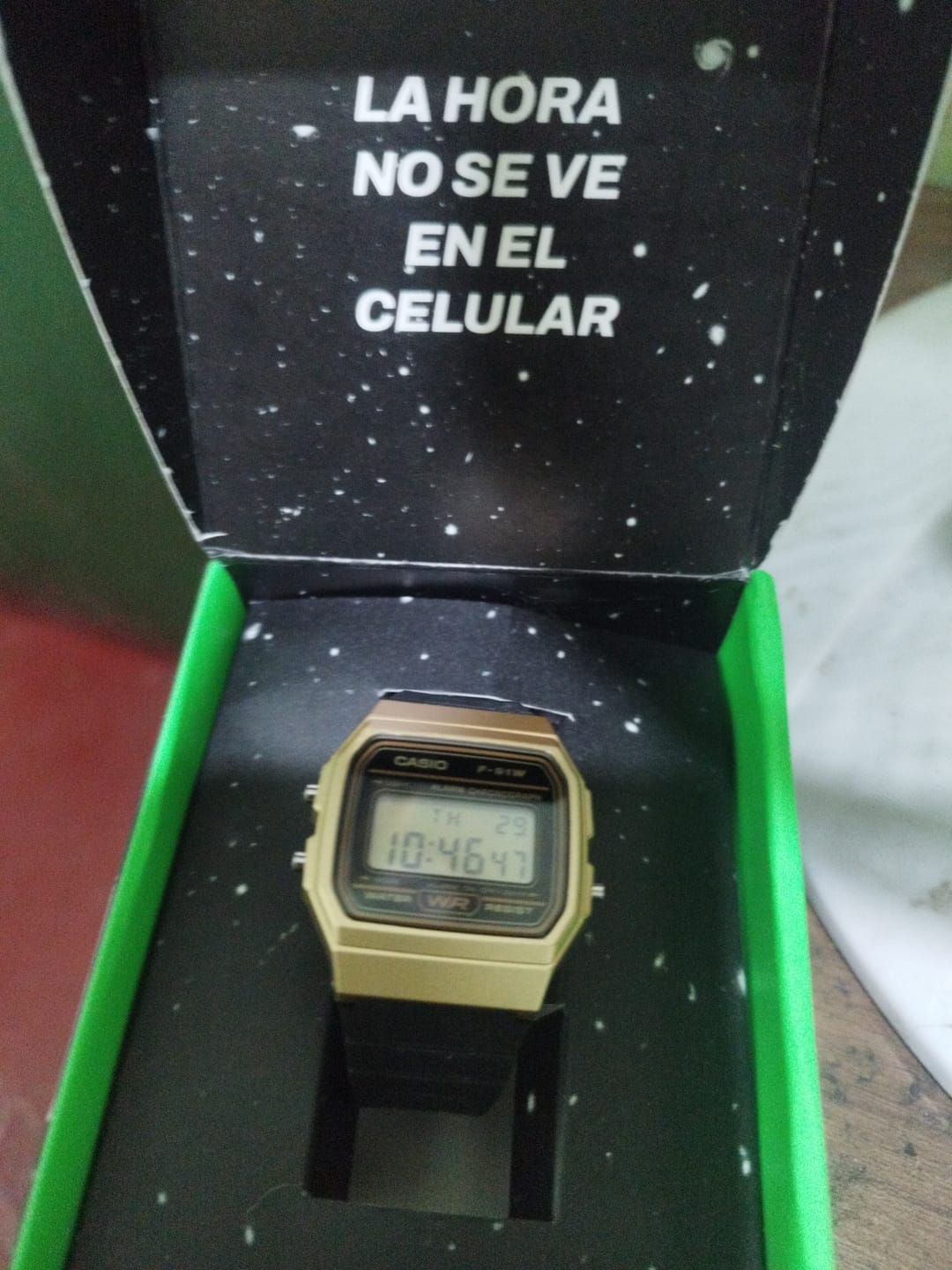 Customer photo review of Reloj Casio Vintage F-91WM-9ADF Dorado/Negro