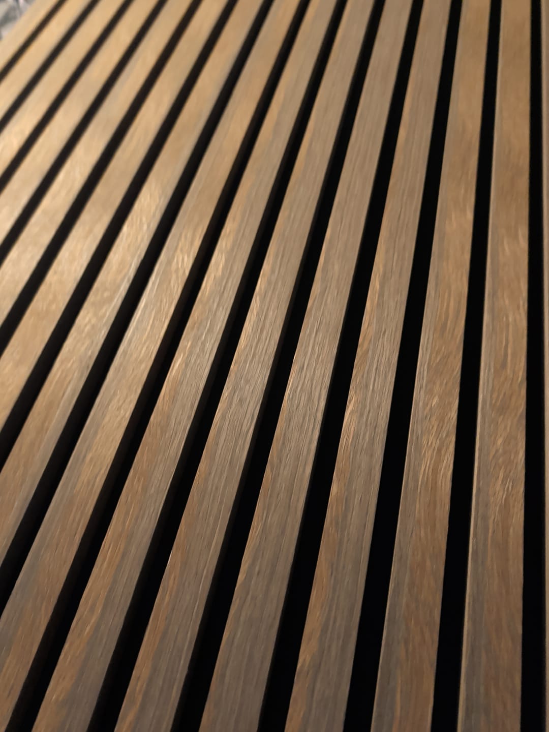 Customer photo review of Wooden Wall Panel | Smoked Oak | Premium 3-sided Wood Veneer