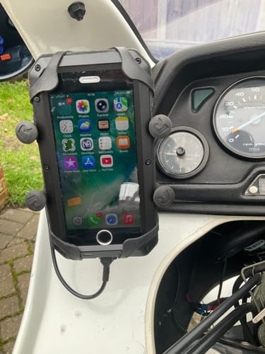 Customer photo review of Heavy Duty Protection Metal Phone Case for iPhone