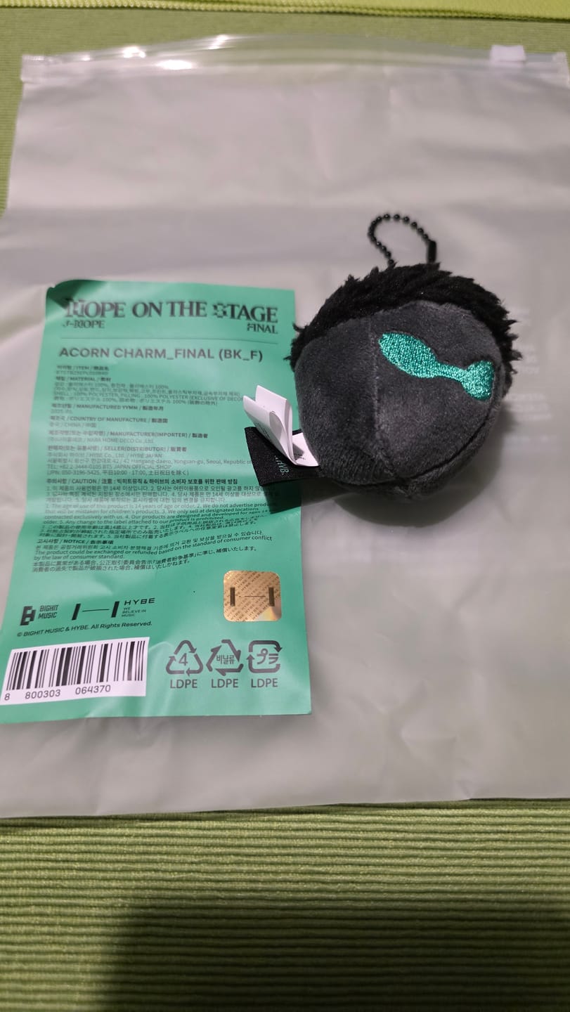 BTS J-HOPE - HOPE ON THE STAGE OFFICIAL MD ACORN CHARM | COKODIVE