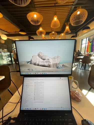 Customer photo review of 16” Portable Monitor + Stand