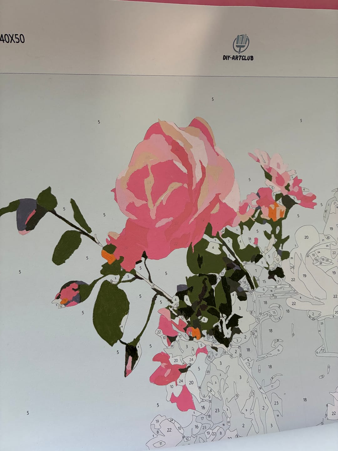 Customer photo review of Wildflowers in Boots | Paint by Number