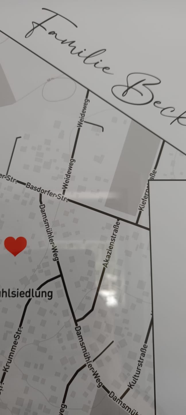Customer photo review of Unser Zuhause - Personalisiertes Poster