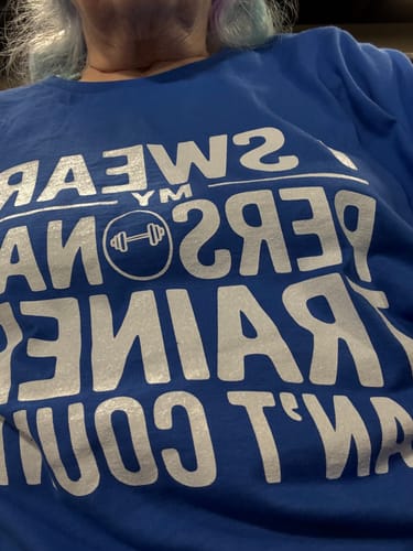 Customer photo review of Trainer Counting T-Shirt