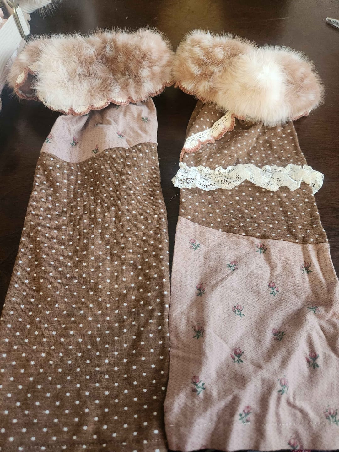 Customer photo review of Rose Island Vintage Deer Polka Dots Socks Leg Warmers