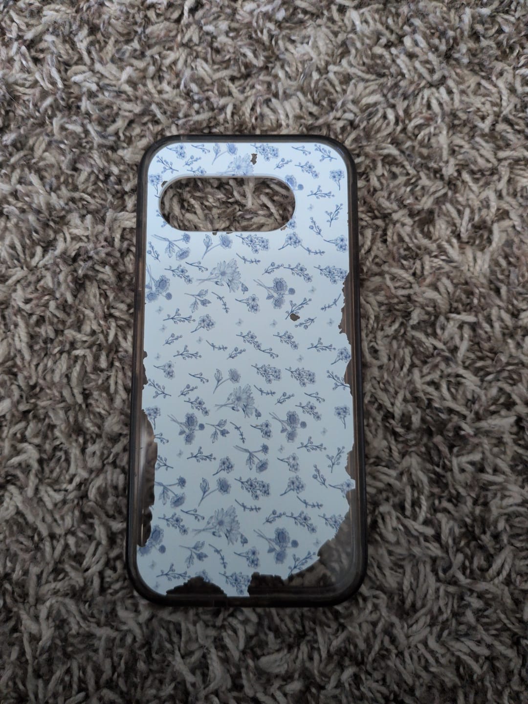Customer photo review of Google Pixel 9a Floral Clear Case – Slim, Anti-Slip Grip | Inspire Series