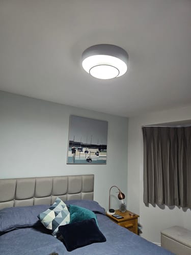 Customer photo review of Concentric Rings Round Flush Mount Ceiling Light