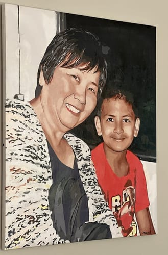 Customer photo review of Custom Portrait Paint By Numbers