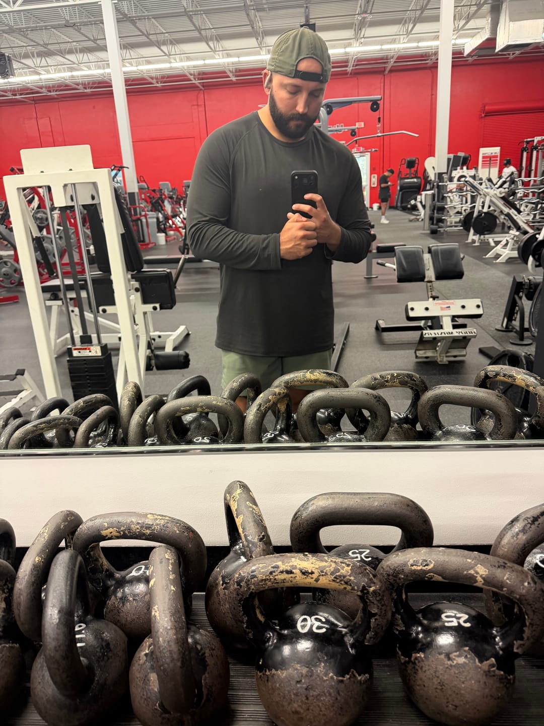 Customer photo review of Essentials Long Sleeve Athletic Fitted Tee