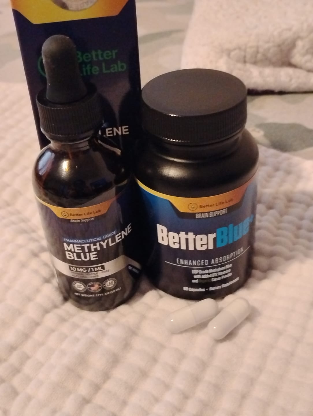 Customer photo review of 🎁 Methylene Blue Holiday Bundle – 5 Tinctures + FREE Capsules Gift | Brain, Energy & Mitochondrial Support