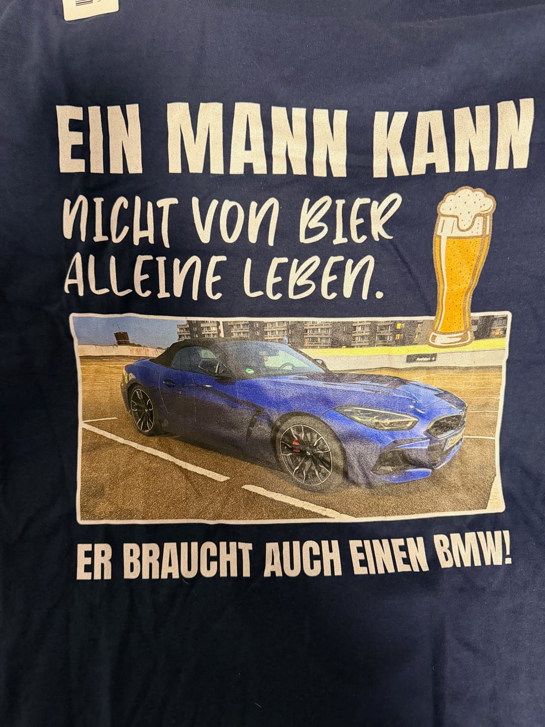 Customer photo review of Nicht von Bier alleine BMW individuelles T-Shirt