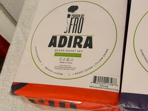 Customer photo review of Adira Duvet Cover & Pillow Sham Set