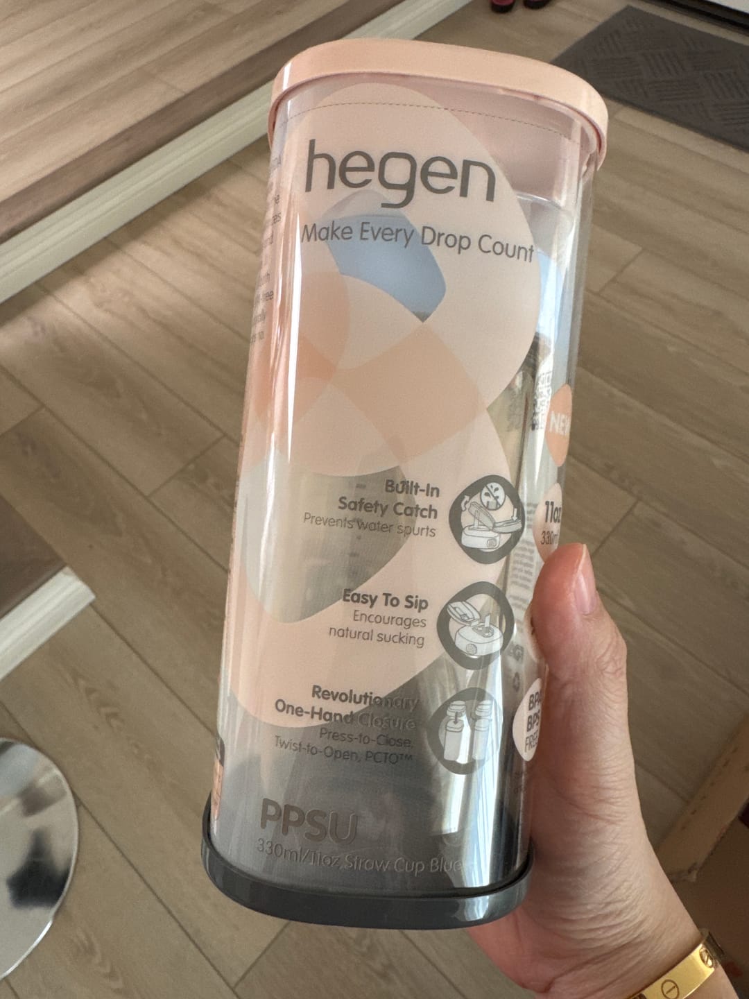 Customer photo review of Hegen PCTO™ 330ml/11oz Straw Cup PPSU Blue (9 months and above) NEW