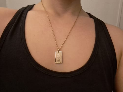 Customer photo review of Happiness Good Luck Necklace