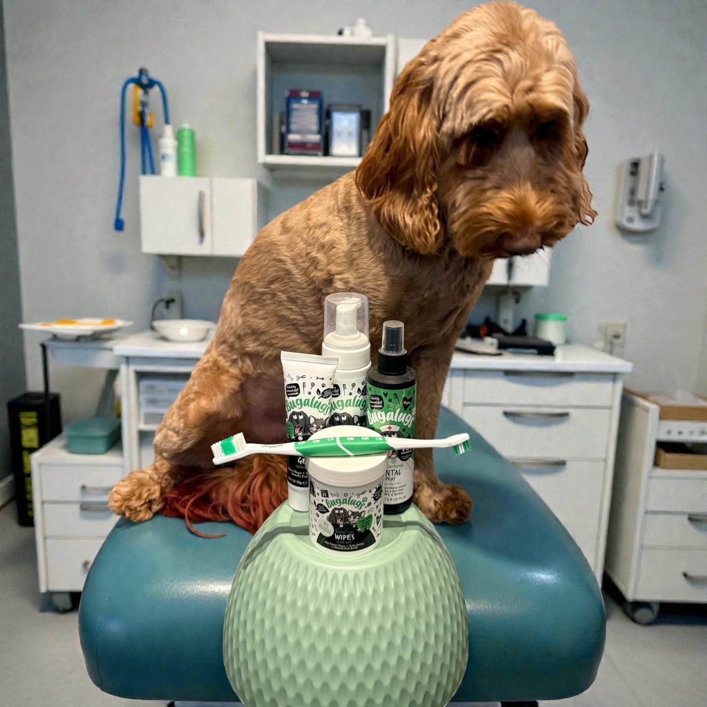 Customer photo review of Dental Care Foam in Fresh Mint for Dogs & Cats