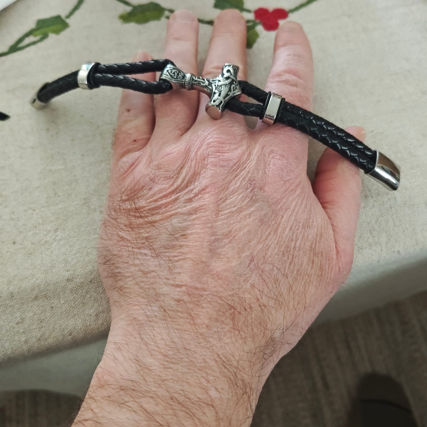 Customer photo review of Thor's Hammer Mjölnir Bracelet