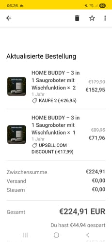 Customer photo review of HOME BUDDY –  3 in 1 Saugroboter mit Wischfunktion