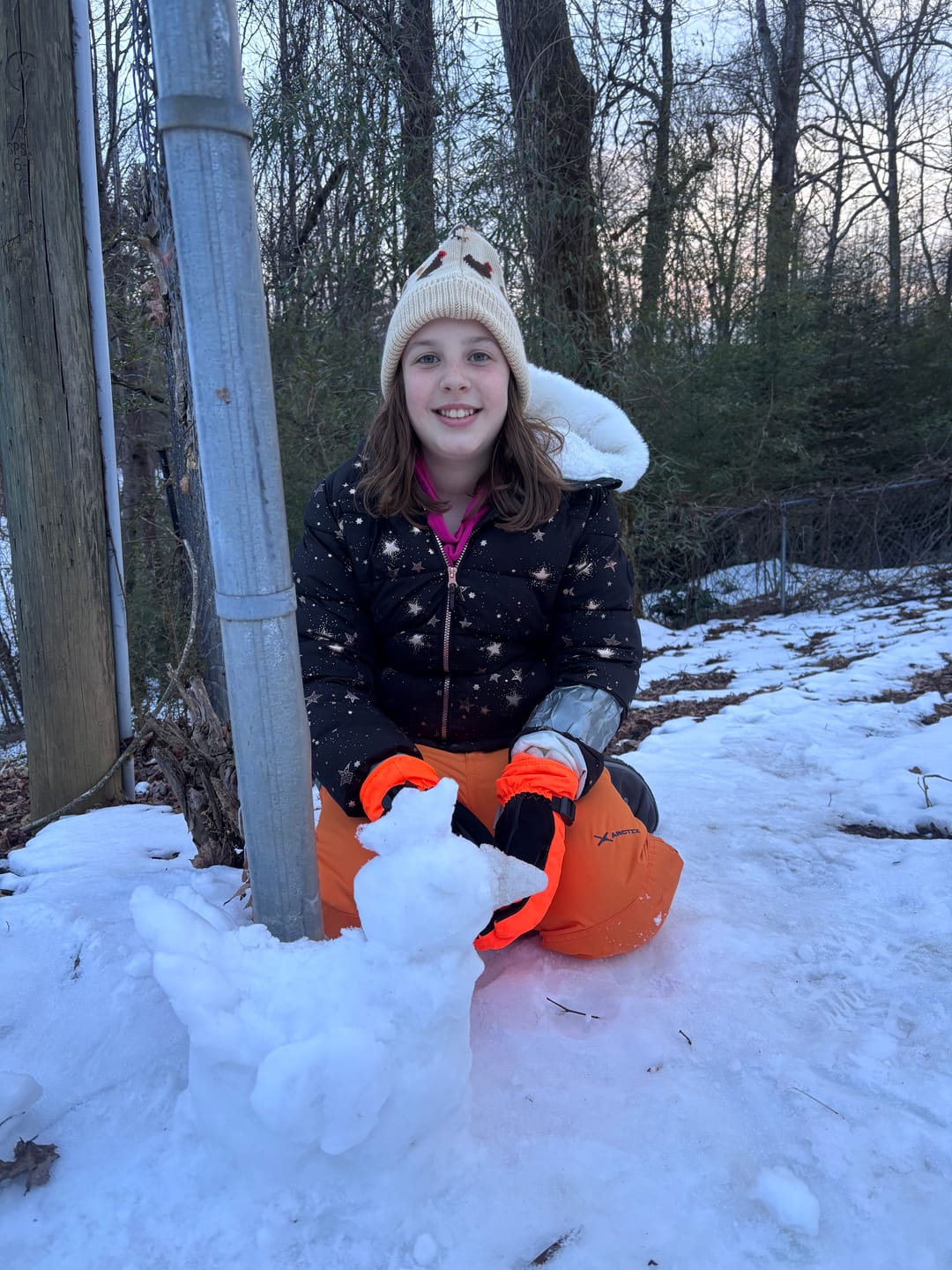 Customer photo review of Chicken Knit Pom Beanie