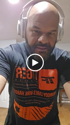 Customer video review of TF Nobody Cares Work Harder T-Shirt