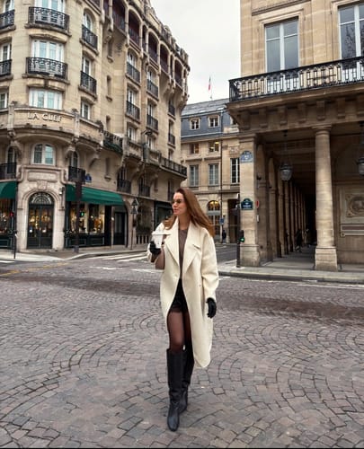 Customer photo review of LILY Double-Faced Wool Coat