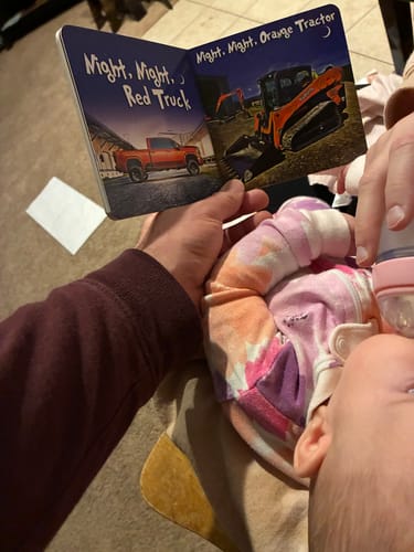 Customer photo review of NIGHT NIGHT TRUCKS & TRACTORS CHILDREN'S BOOK