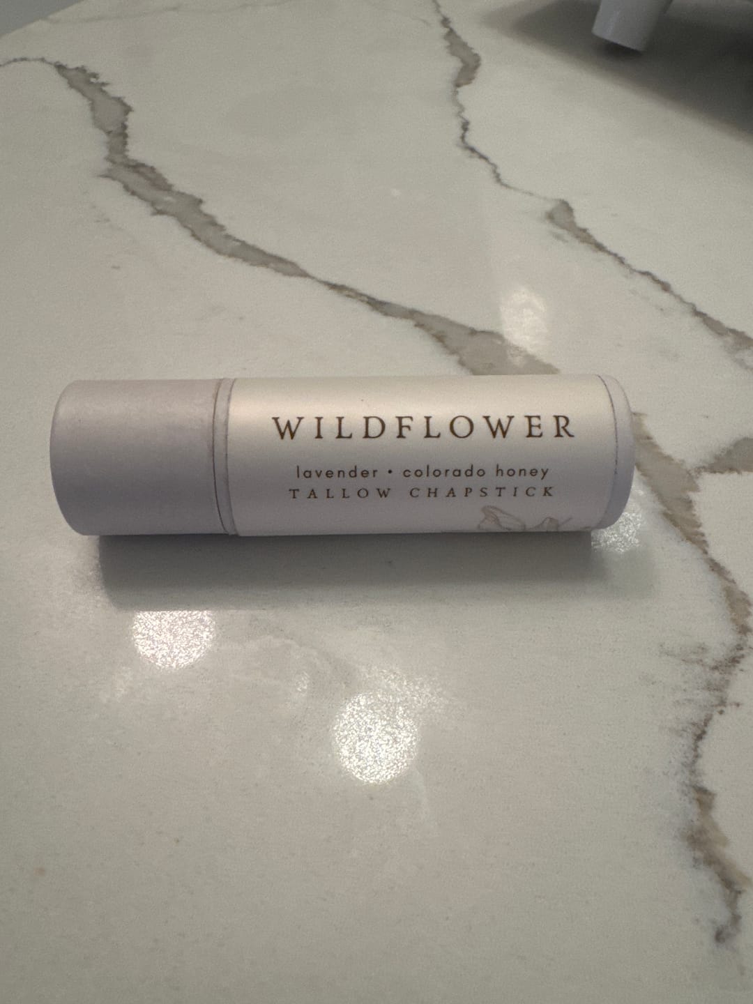 Customer photo review of wildflower / honey lavender chapstick
