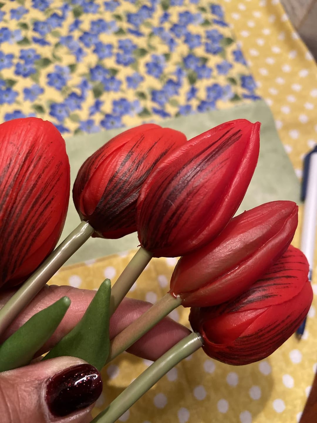 Customer photo review of 5er Bundle Künstliche Tulpen – Realistische Deko Blumen