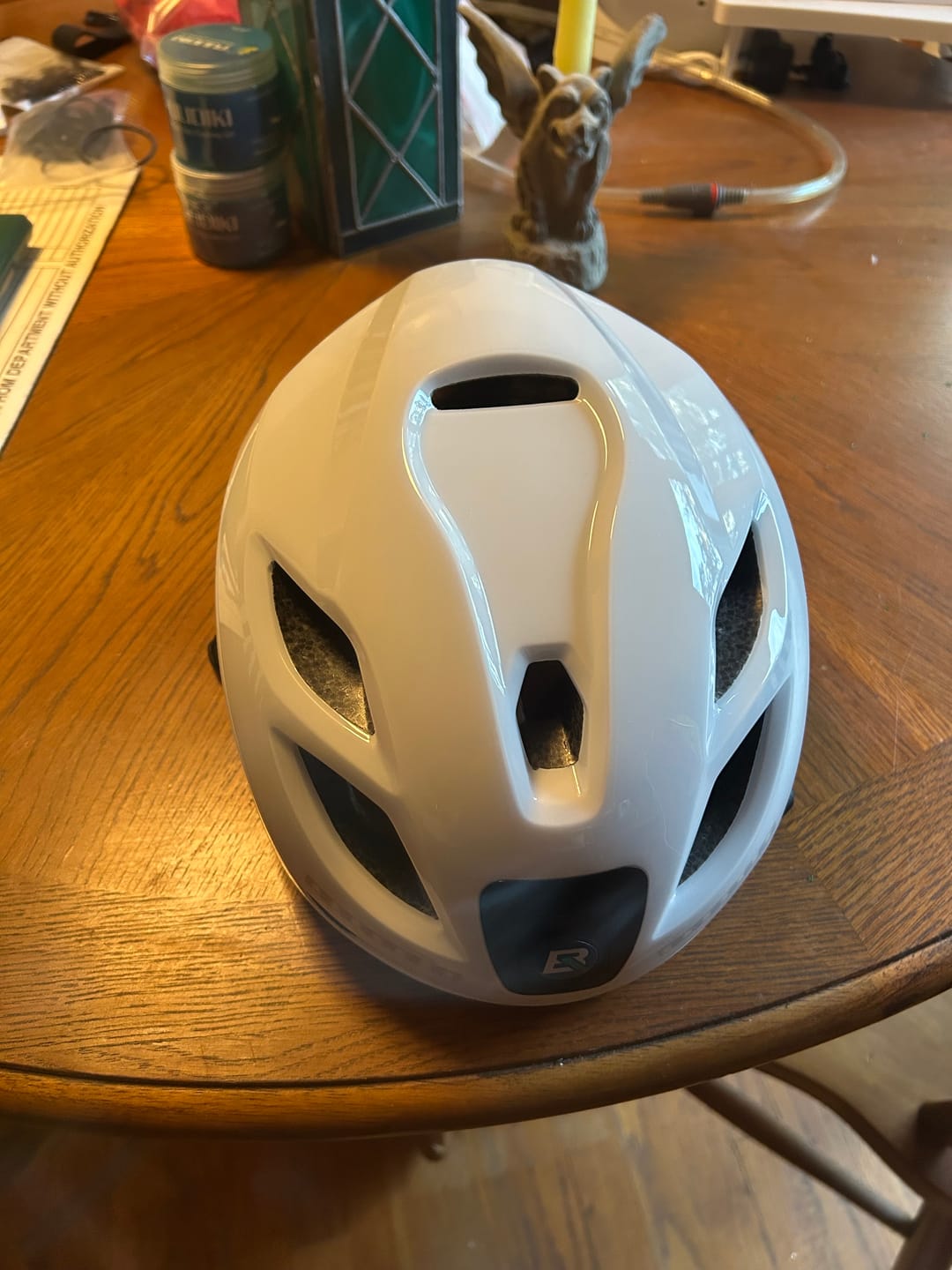 Customer photo review of Bike Helmet with LED Front and Rear Light
