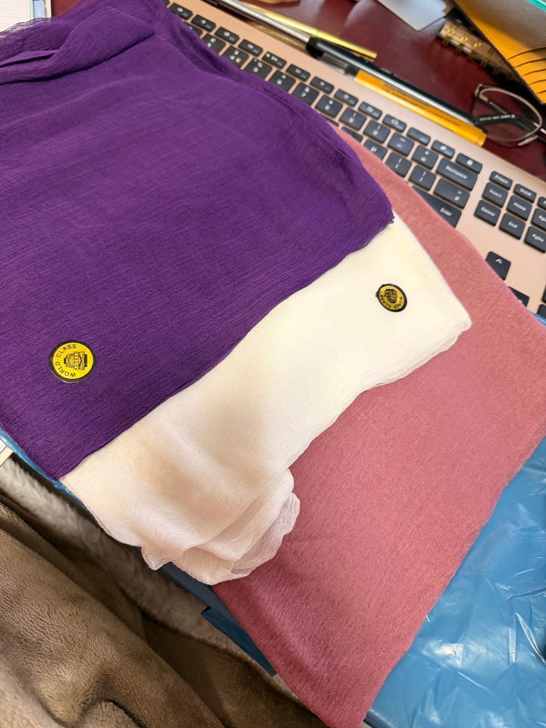 Customer photo review of Try Our New Crepe Fabrics: Free 3 Piece Bundle ✅