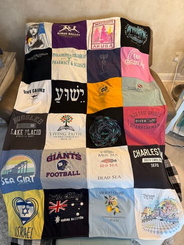 Customer photo review of Classic T-Shirt Blanket